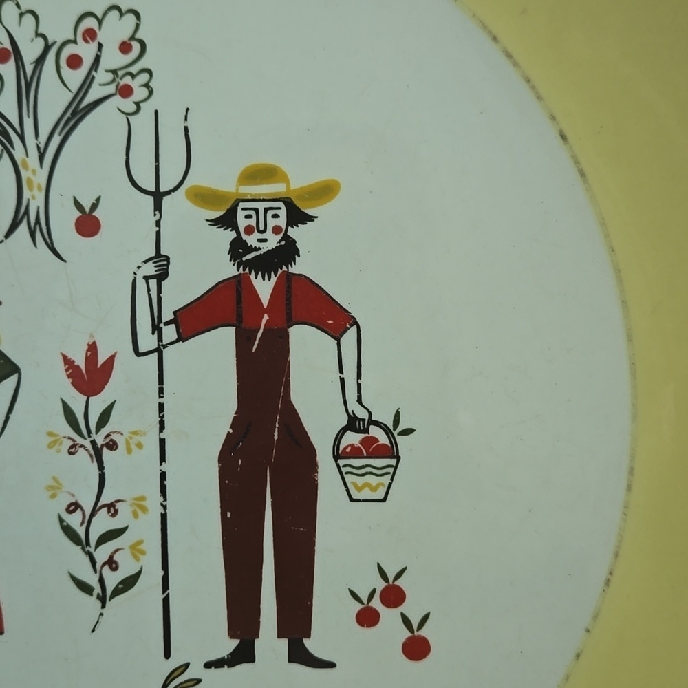 Vintage Rhythm by Homer Laughlin Farmer's Wife 10" Dinner Plates E60N5 5 Plates - Picture 3 of 14